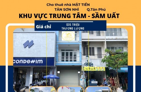 Cho thuê nhà Mặt Tiền Tân Sơn Nhì  72m2, 2LẦU,  35Triệu
